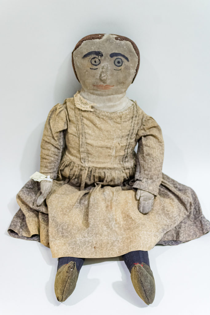 Antique rag cloth doll at the Cape Fear Museum