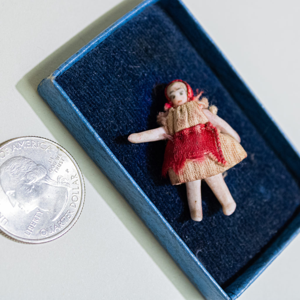 Very Tiny Antique All Bisque Doll for Dollhouse Doll