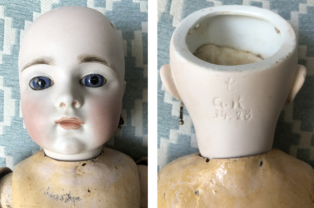 Gebruder Kuhnlenz Bru imitation doll with head mold number t 34.28