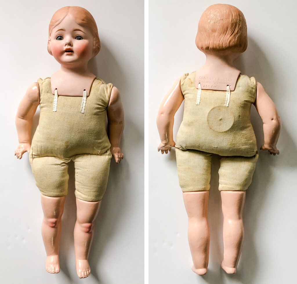 Century Doll Co doll with bisque head made by Kestner & Co. This doll head is marked 280/4