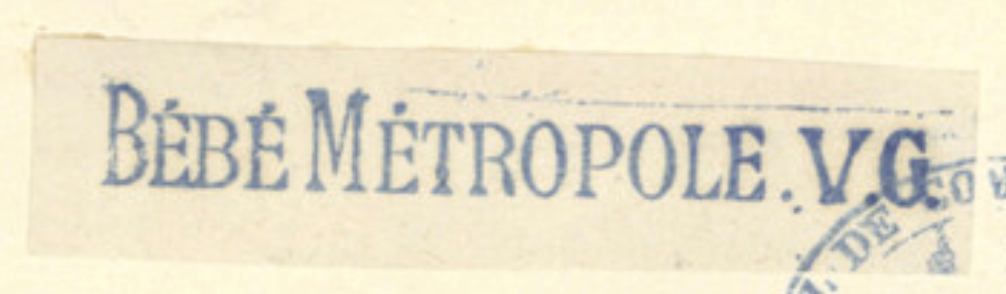 1899 registered trademark for Bebe Metropole by Vervier et Cie