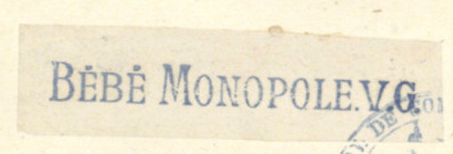 1899 trademark by Vervier et Cie for Bebe Monopole