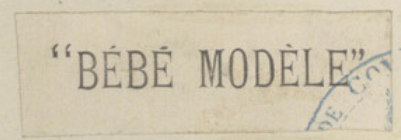 1901 registered French word mark "BEBE MODELE" for Jules Mettais