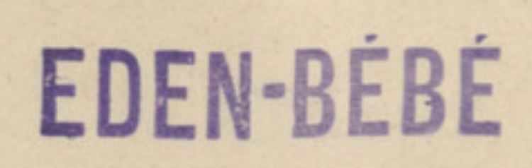 1905 registered trademark for Eden Bebe by SFBJ