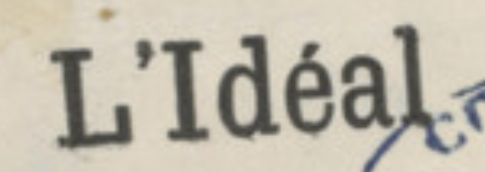 1906 registered trademark L'Ideal by Blanche Fouillot